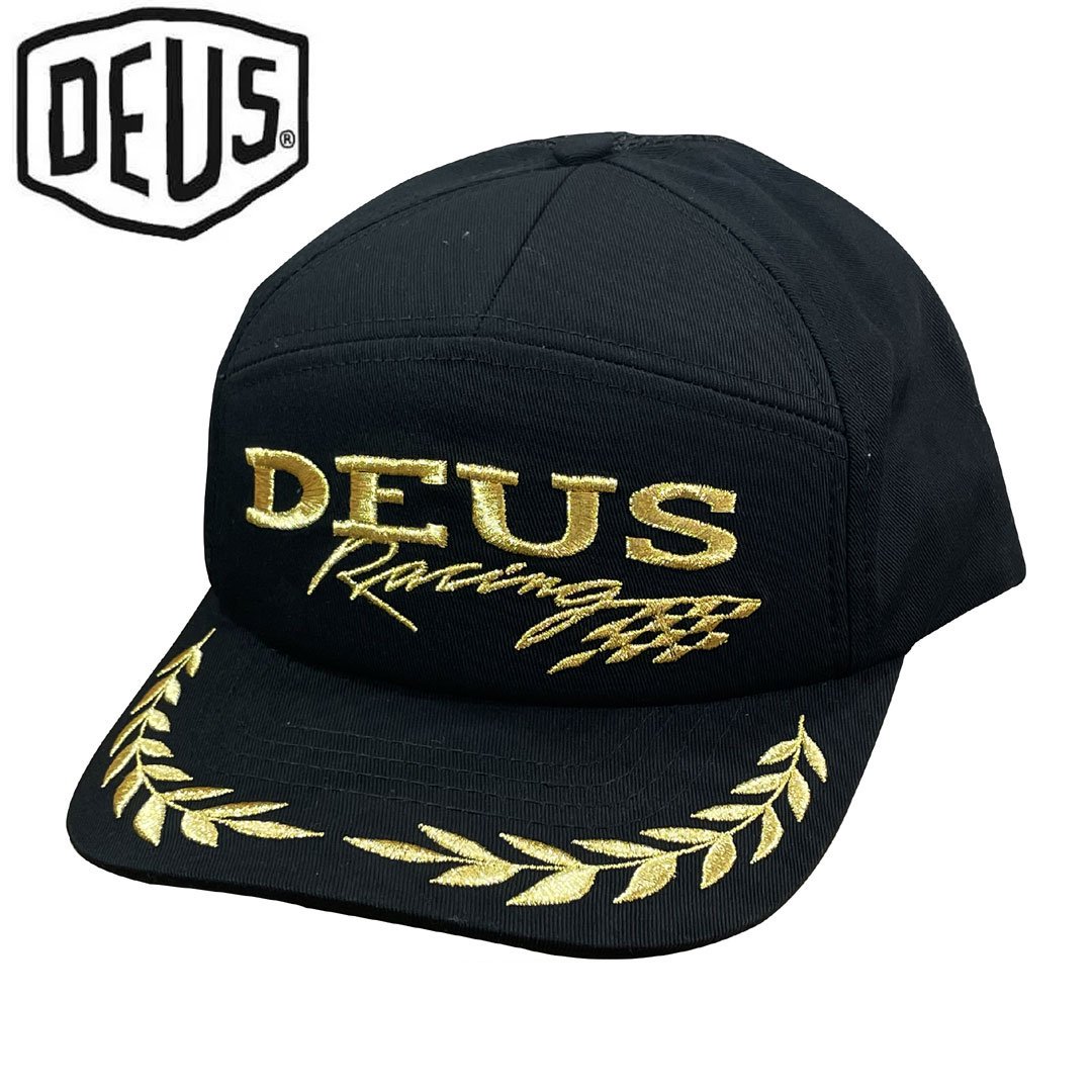 DEUS EX MACHINA デウスバイク サーフ キャップ 帽子 USA正規品 FLAGSTUFF TRUCKER ブラック NO33