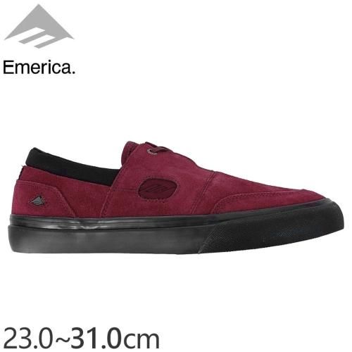 エメリカ EMERICA スケート シューズ WINO G6 SLIP-ON x INDEPENDENT SHOES スウェード  BLACK/WHITE NO222