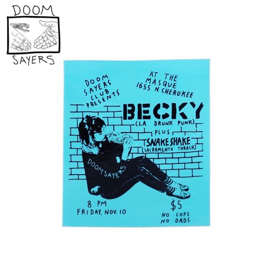 DOOMSAYERS ɥॻ䡼 ܡ ƥåBECKY STICKER8.9cmx7.7cmNO04