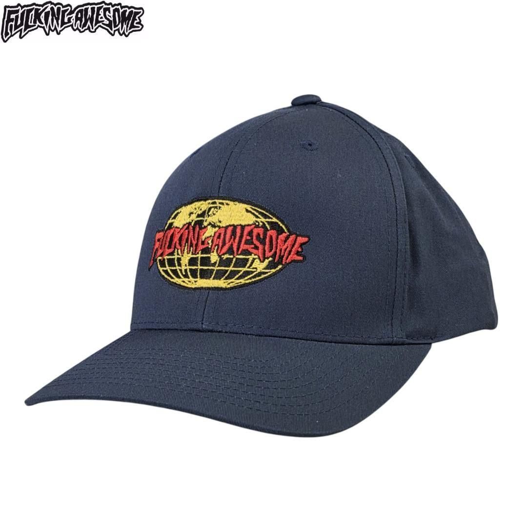 【FUCKING AWESOME ファッキンオーサム キャップ】FA WORLD SNAPBACK【ネイビー】NO01