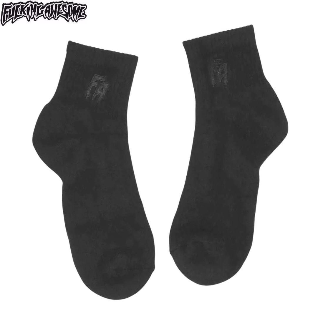 【FUCKING AWESOME ファッキンオーサム ソックス】SEDUCTION OF THE WORLD 1/4 SOCKS【ブラック】NO07