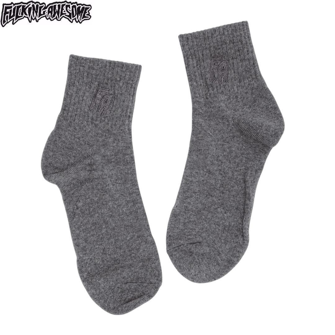 【FUCKING AWESOME ファッキンオーサム ソックス】SEDUCTION OF THE WORLD 1/4 SOCKS【ヘザーグレー】NO08