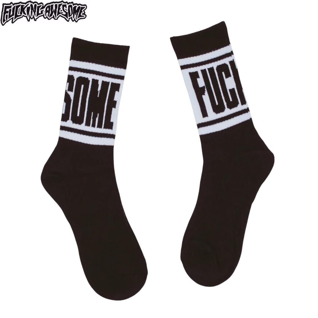 【FUCKING AWESOME ファッキンオーサム ソックス】BIG STRIPE SOCKS【ブラック/ホワイト】NO11