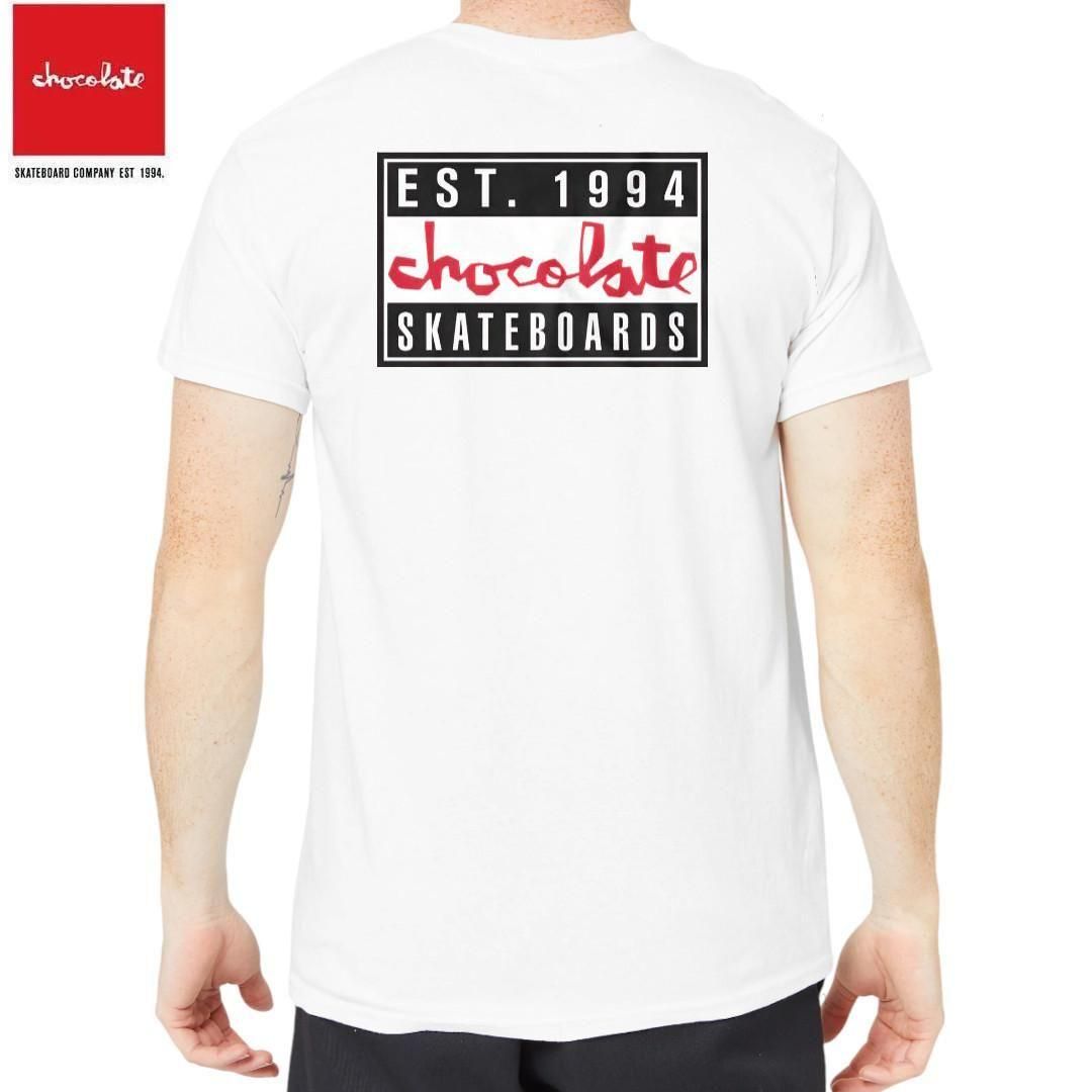 【チョコレート CHOCOLATE スケートボード Tシャツ】ADVISORY SS TEE ホワイト NO195