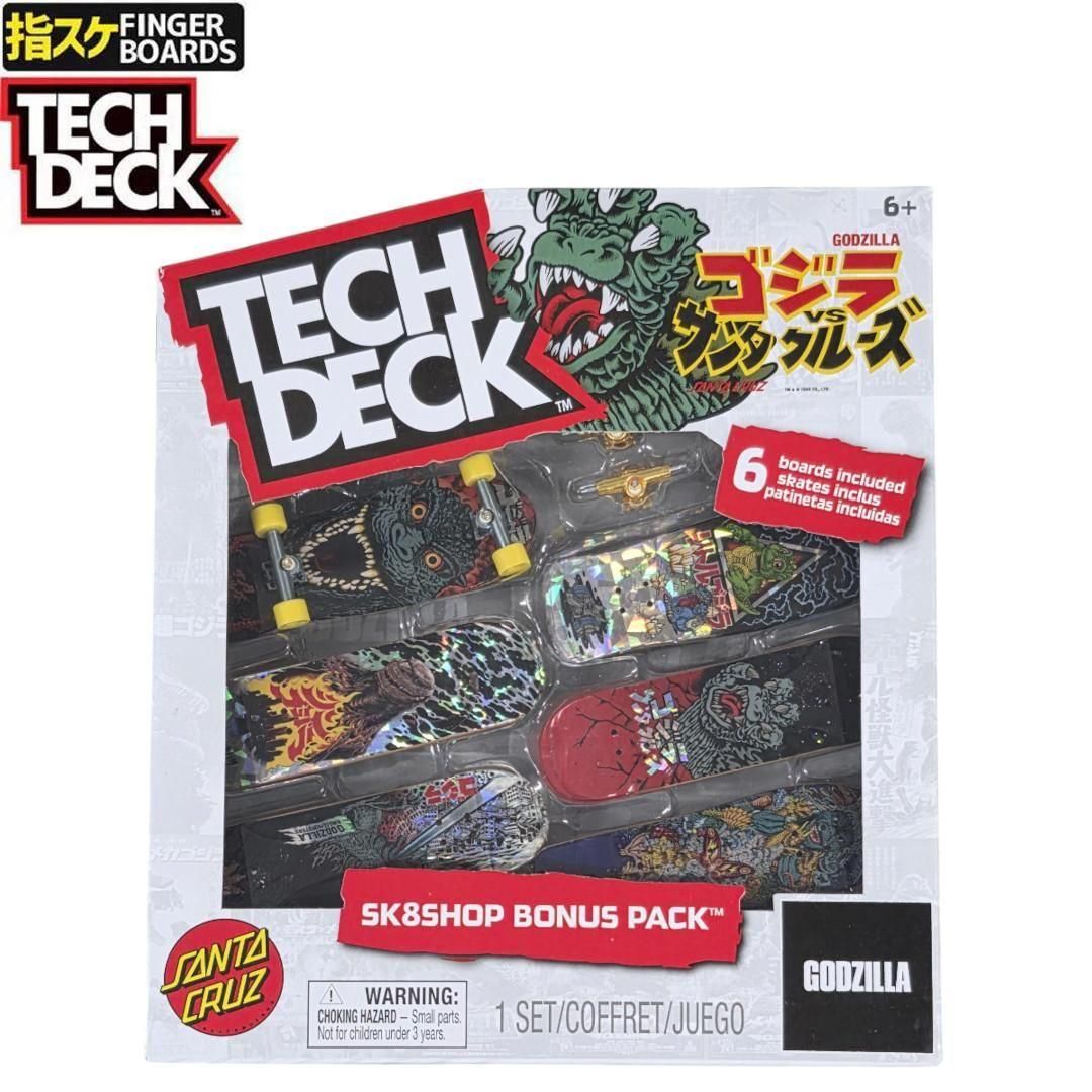 【指スケ TECH DECK テックデッキ】GODZILLA×SANTA CRUZ FINGERBOARD BONUS PACK【6セット】NO8
