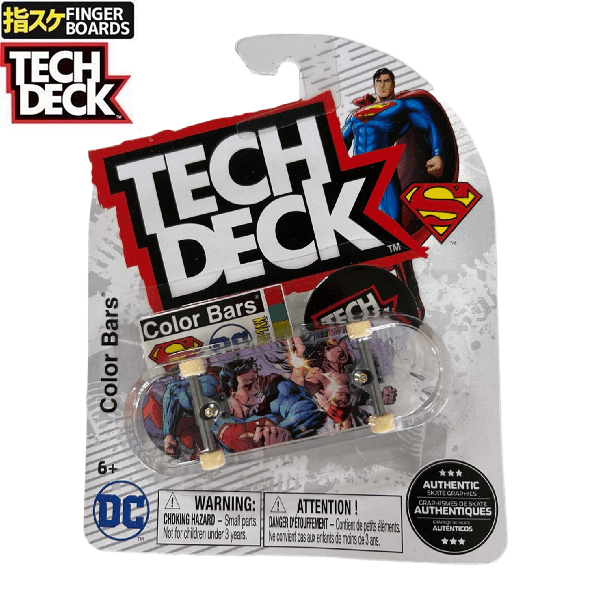 【TECH DECK 指スケ フィンガーボード】101mm 1PAC テックデッキ COLOR BARS × DC COMIC カラーバーズ NO01
