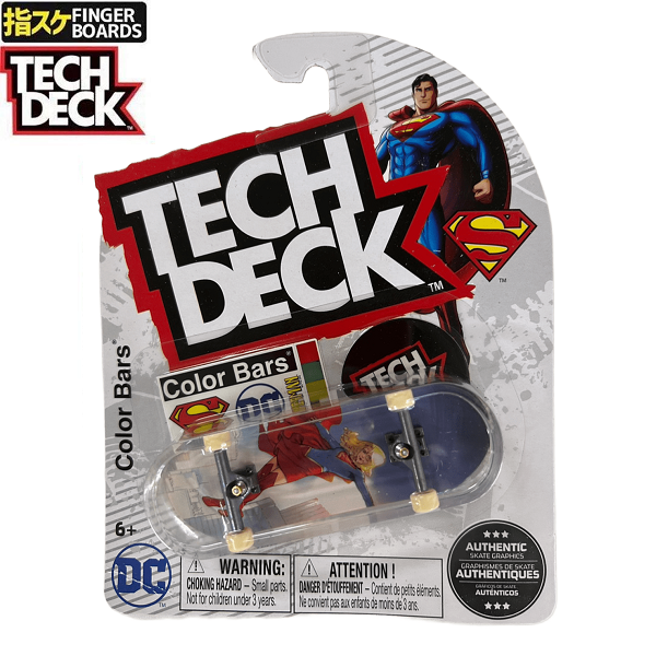 【TECH DECK 指スケ フィンガーボード】101mm 1PAC テックデッキ COLOR BARS × DC COMIC カラーバーズ NO02