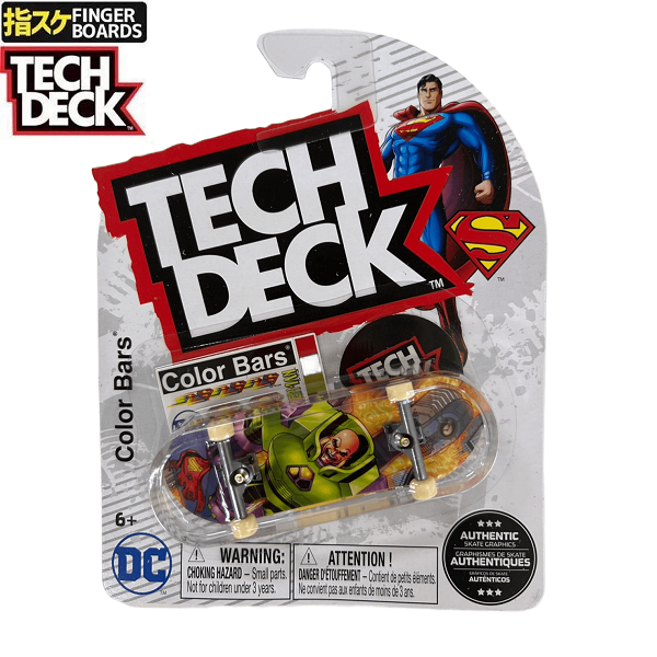 【TECH DECK 指スケ フィンガーボード】101mm 1PAC テックデッキ COLOR BARS × DC COMIC カラーバーズ NO03