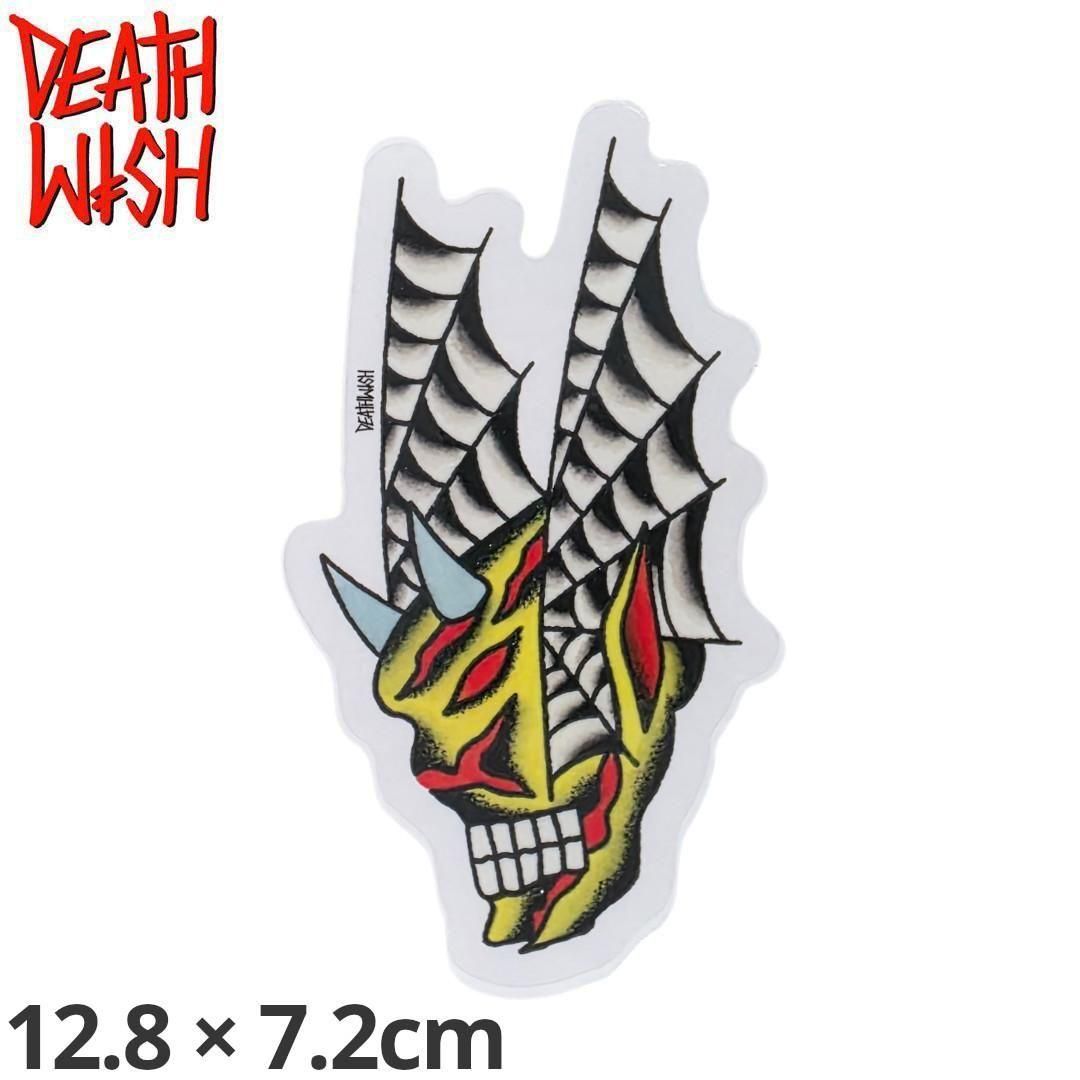 【デスウィッシュ DEATHWISH スケボー ステッカー】JH SEVEN TRUMPETS 【12.8cm x 7.2cm】NO158