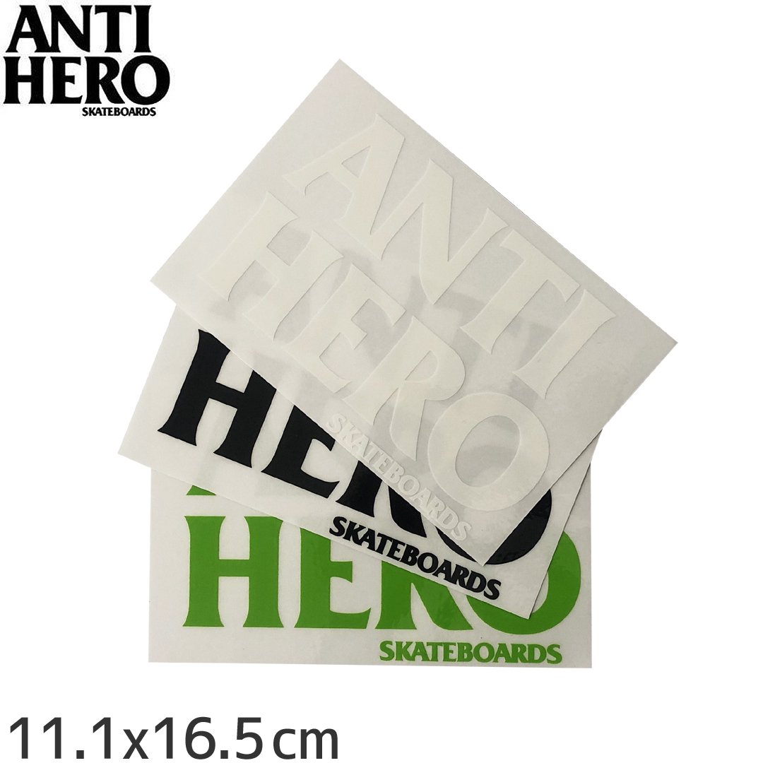 アンタイヒーロー ANTIHERO スケボー ステッカー BLACK HERO 3色 11.1