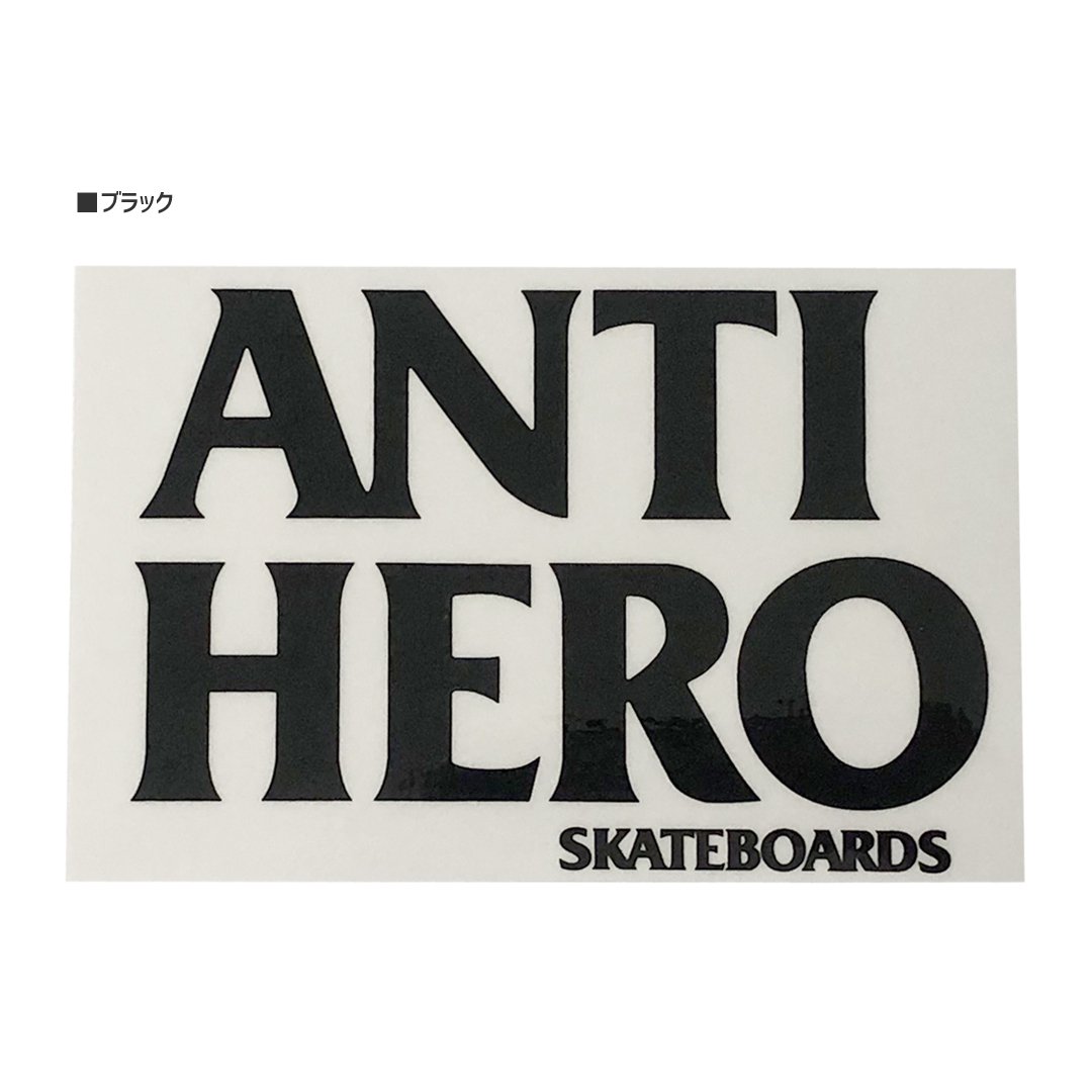 アンタイヒーロー ANTIHERO スケボー ステッカー BLACK HERO 3色 11.1cm x 16.5cm NO3