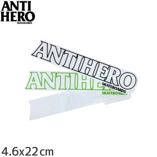 【アンチヒーロー ANTIHERO スケボー ステッカー】BLACK HERO【3色】【4.6cm x 22cm】NO7