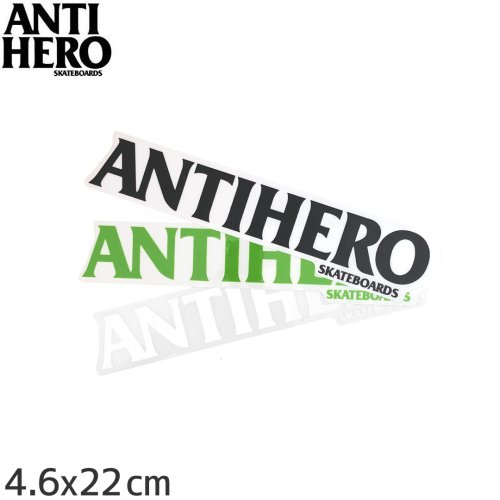 【アンチヒーロー ANTIHERO スケボー ステッカー】BLACK HERO【3色】【4.6cm x 22cm】NO8
