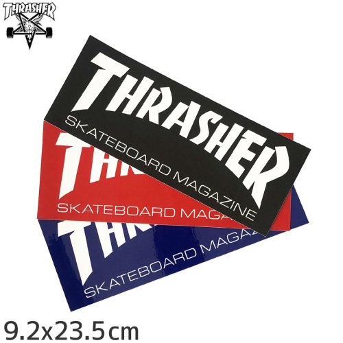 ڥå㡼 THRASHER ܡ ƥåUS SKATEMAGAZINE LOGO SKATEMAG LOGO3 9.2cm x 23.5cm NO01