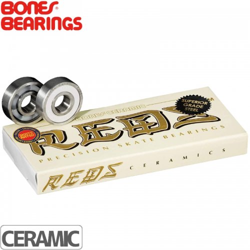 【BONES ボーンズ スケボー ベアリング】CERAMIC SUPER REDS BEARING【ABEC9相当】NO6