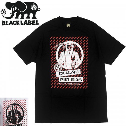 【BLACK LABEL ブラックレーベル スケボー Tシャツ】DP FINAL SOLUTION TEE【ブラック ホワイト】NO14