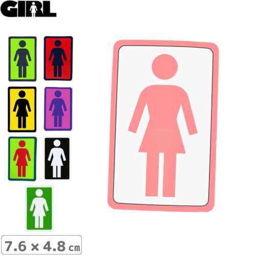 GIRL 륹ȥܡ STICKER ƥåLOGO8ۡ7.6cm  4.8cmNO18