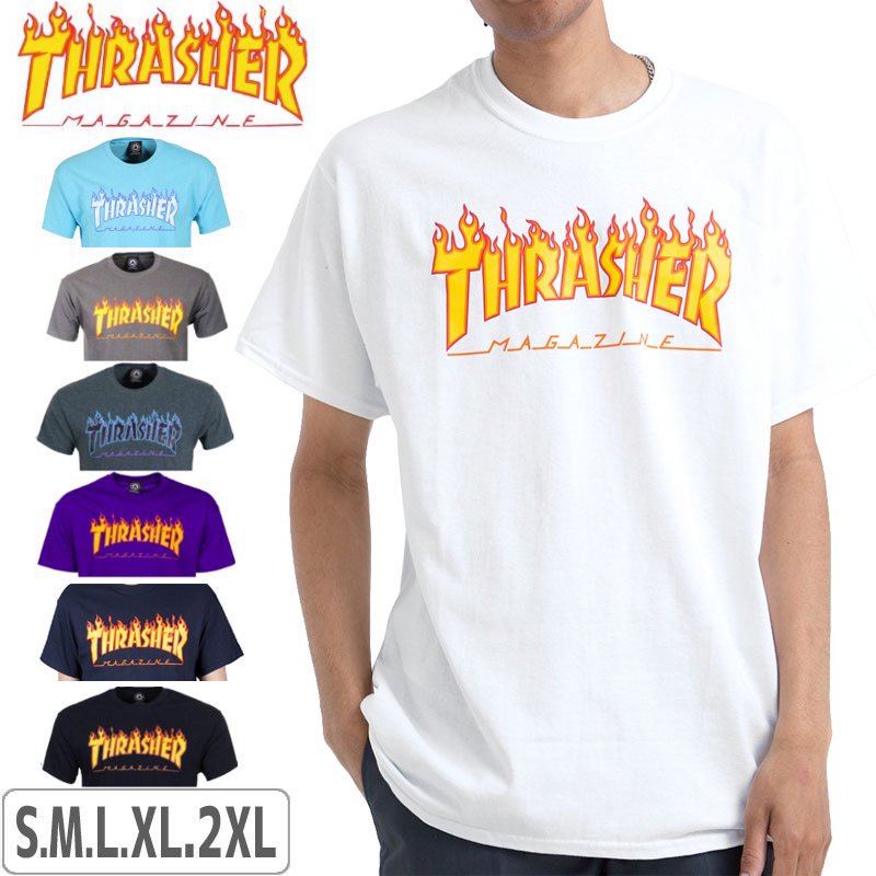 スラッシャー Thrasher スケボー Tシャツ Usa規格 Thrasher Flame Tee No30