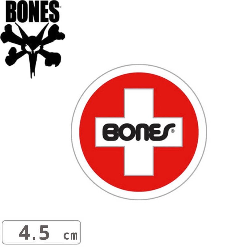 ڥܡ BONES ܡ ƥå SWISS CIRCLE STICKER4.5cm x 4.5cmNO9