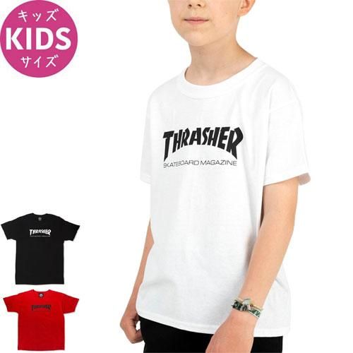 スラッシャー THRASHER キッズ Tシャツ SKATE MAG YOUTH TEE ブラック レッド ホワイト NO1