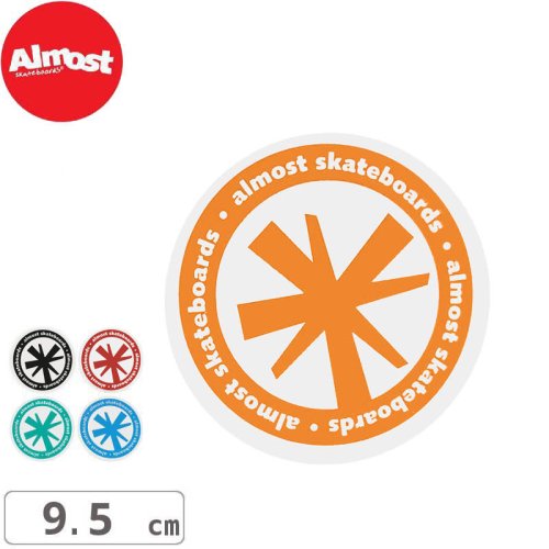 【ALMOST オルモスト ステッカー】Asterisk【5色】【9.5cm x 9.5cm】No45