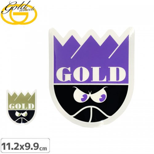 【ゴールド GOLD STICKER スケートボード ステッカー】GOLD【2色】【11.2cm x 9.9cm】NO16