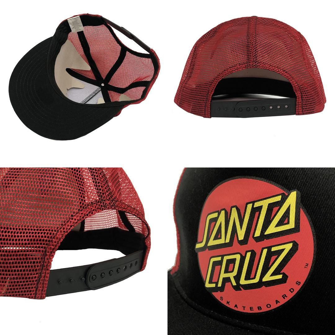 90’s 新古品 サンタクルーズ メッシュキャップ アメリカ製 サンタクルーズ SANTA CRUZ スケボー キャップ CLASSIC DOT