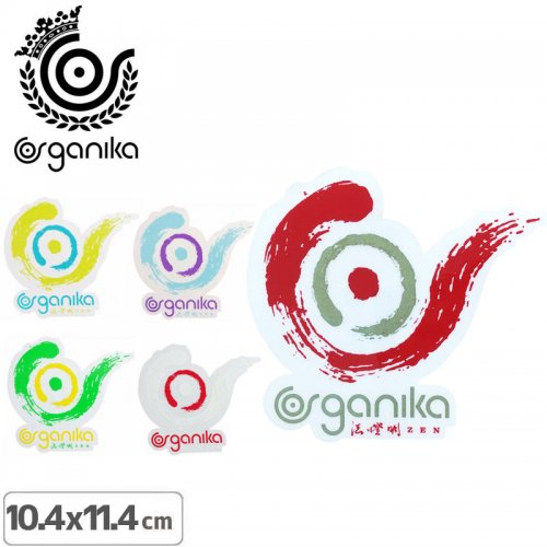 【オーガニカ ORGANIKA スケボー ステッカー】LOGO【5色】【10.4cm×11.4cm】NO21