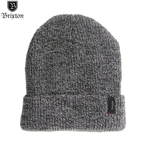 BRIXTON ブリクストン スケボー ニットキャップ HEIST BEANIE 折り返し グレー ヘザー NO6