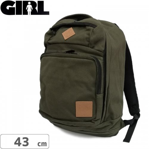 【GIRL ガールスケートボード バックパック】Simple Backpack【グリーン】NO10