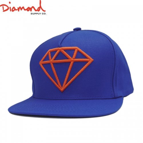 【DIAMOND SUPPLY ダイアモンドサプライ キャップ】ROCK SNAPBACK HAT【ロイヤル ブルー x OR】NO44