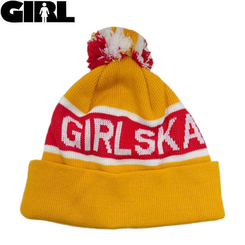 Girl ガールスケートボード Skateboard ニットキャップ Sonic Two Folded Beanie イエロー No23