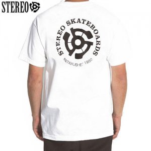 【ステレオ STEREO スケボー Tシャツ】STEREO EST 92 TEE【ホワイト】NO6