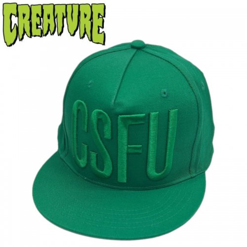 【クリーチャー CREATURE スケボー キャップ】CSFU BLOCK ADJUSTABLE TWILL HAT【グリーン】NO34