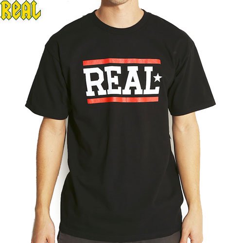 【REAL リアル スケートボード Tシャツ】BARS TEE【ブラック】NO59