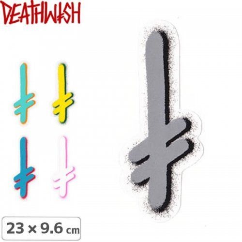 【デスウィッシュ DEATHWISH ステッカー】GANG LOGO【5色】【23cm x 9.6cm】NO116