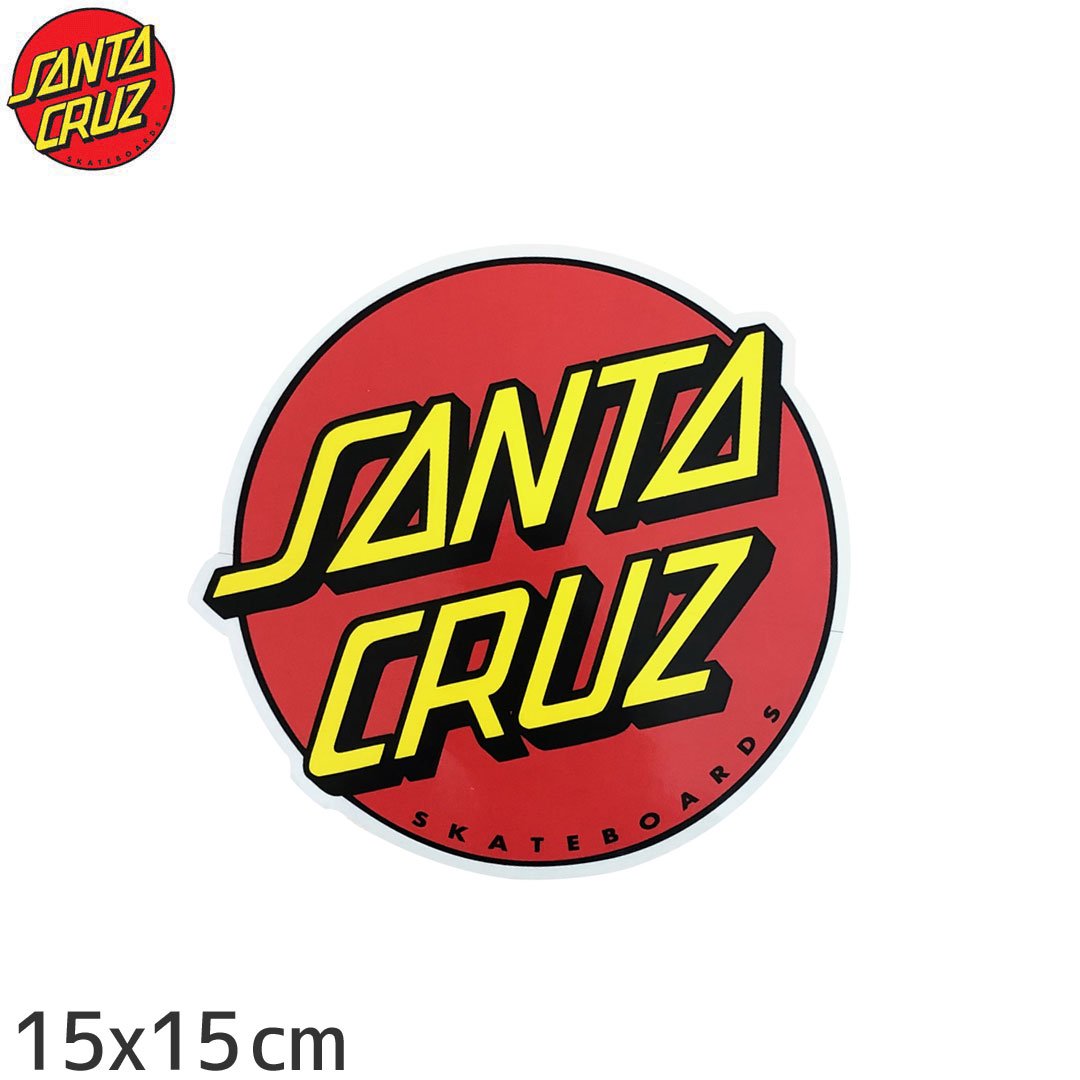 サンタクルーズ SANTACRUZ スケボー ステッカー CLASSIC DOT 15cm x 15cm NO11