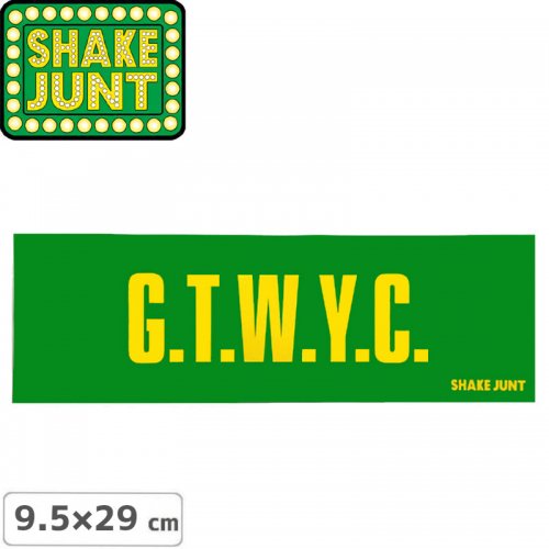 【シェイクジャント SHAKE JUNT スケボー ステッカー】GTWYC【9.5cm×29cm】NO36
