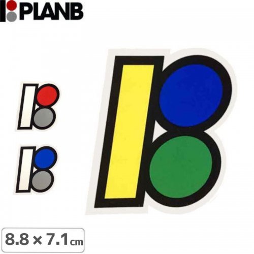 ڥץӡ PLAN-B ܡ STICKER ƥåLOGO3ۡ8.8cm7.1cmNO04