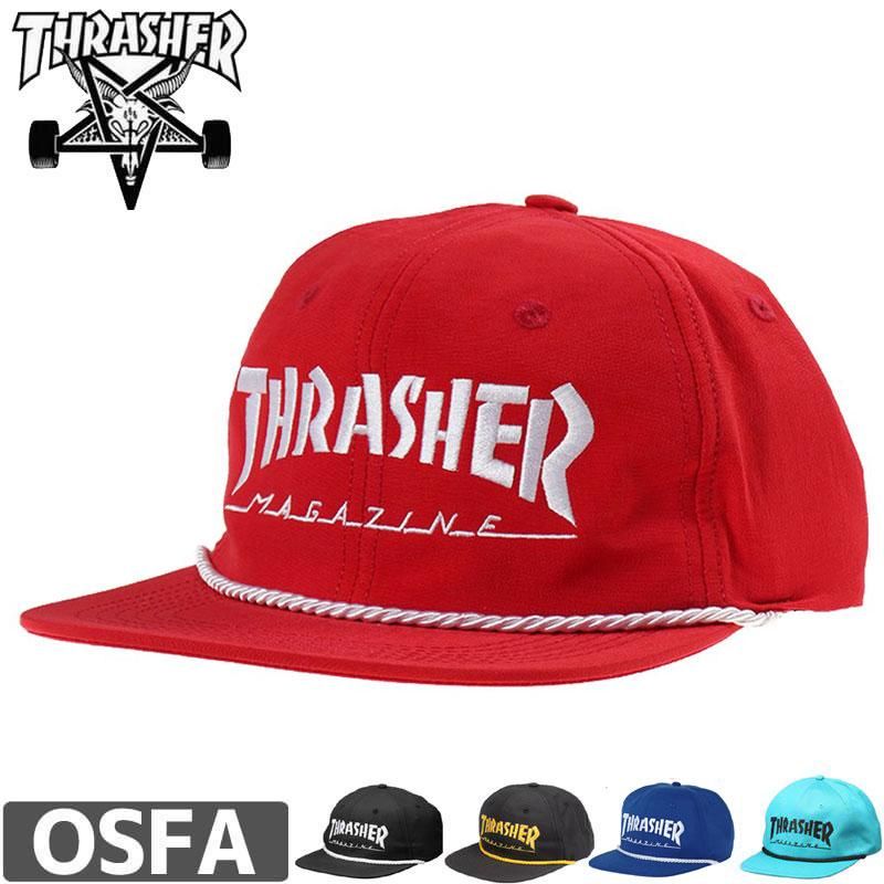 スラッシャー THRASHER キャップ LOGO ROPE SNAPBACK CAP 4COLOR NO27