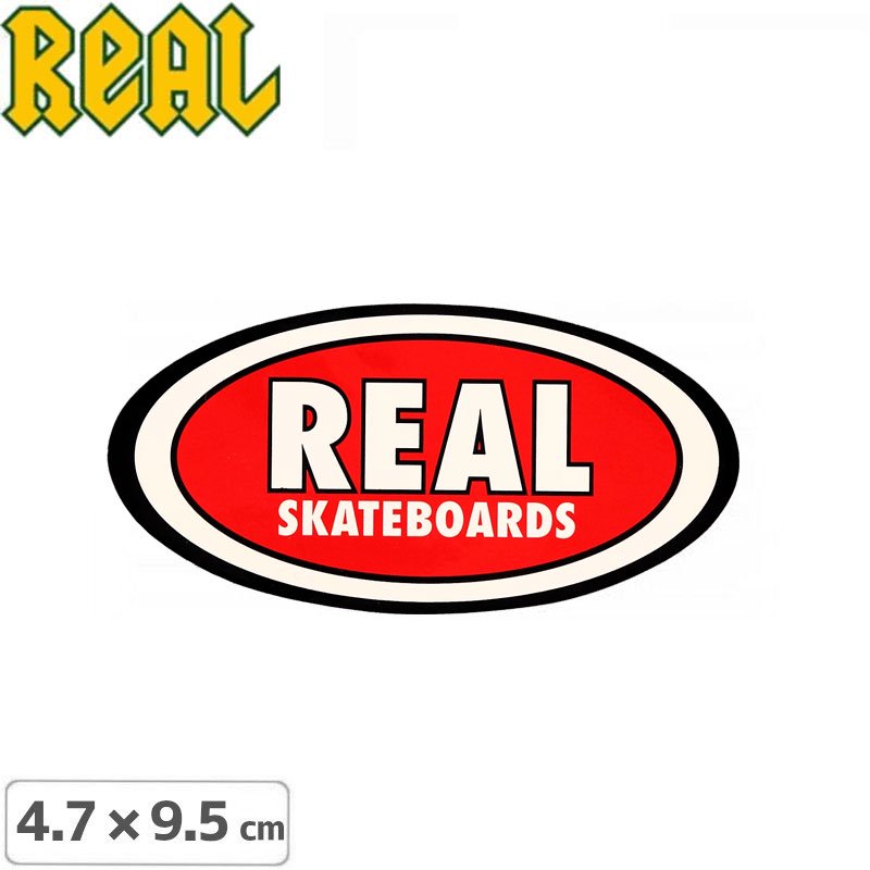 ڥꥢ REAL SKATEBOARD ܡ ƥåLOGO STICKER4.7cm x 9.5cmNO45