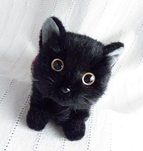 奥行き…約7cm黒猫の子猫のぬいぐるみ