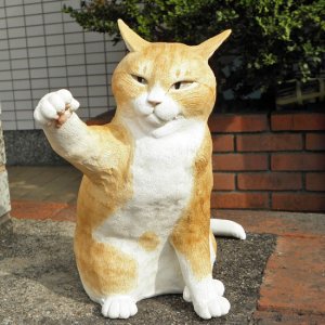 リアルな猫のオブジェ【茶トラ白】 - 猫雑貨・猫グッズ 猫的生活百貨店 