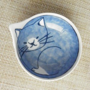 ねこの形お鉢 コテツ 白黒猫 小サイズ 猫雑貨 猫グッズ専門通販 猫的生活百貨店 けいと屋ニコル