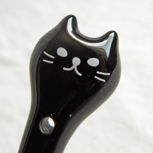 ぷっくり肉球スプーン【黒猫付き】 - ねこ雑貨・猫グッズ専門店 猫的