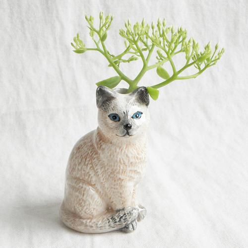 キャットミニベース【青い目のシャム風猫】 - 猫雑貨・猫グッズ