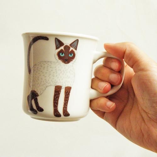 Meow Mug シャム猫のジル Ver 2 猫雑貨 猫グッズ専門通販 猫的生活百貨店 けいと屋ニコル