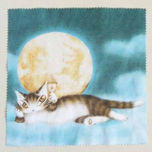 猫のダヤン 滑り止め付きメガネ拭き 月に乾杯 猫雑貨 猫グッズ専門通販 猫的生活百貨店 けいと屋ニコル 猫のダヤン 滑り止め付きメガネ拭き 月に乾杯 猫雑貨 猫グッズ専門通販 猫的生活百貨店 けいと屋ニコル