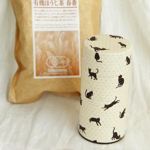 手染和紙張り 茶筒 黒猫シルエット 大サイズ 猫雑貨 猫グッズ専門通販 猫的生活百貨店 けいと屋ニコル 手染和紙張り 茶筒 黒猫シルエット 大サイズ 猫雑貨 猫グッズ専門通販 猫的生活百貨店 けいと屋ニコル