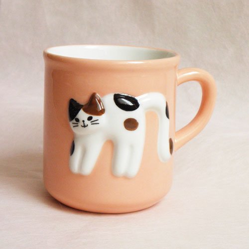 イニシャルマグカップ【ミケ猫×M】 - 猫雑貨・猫グッズ 猫的生活百貨店 